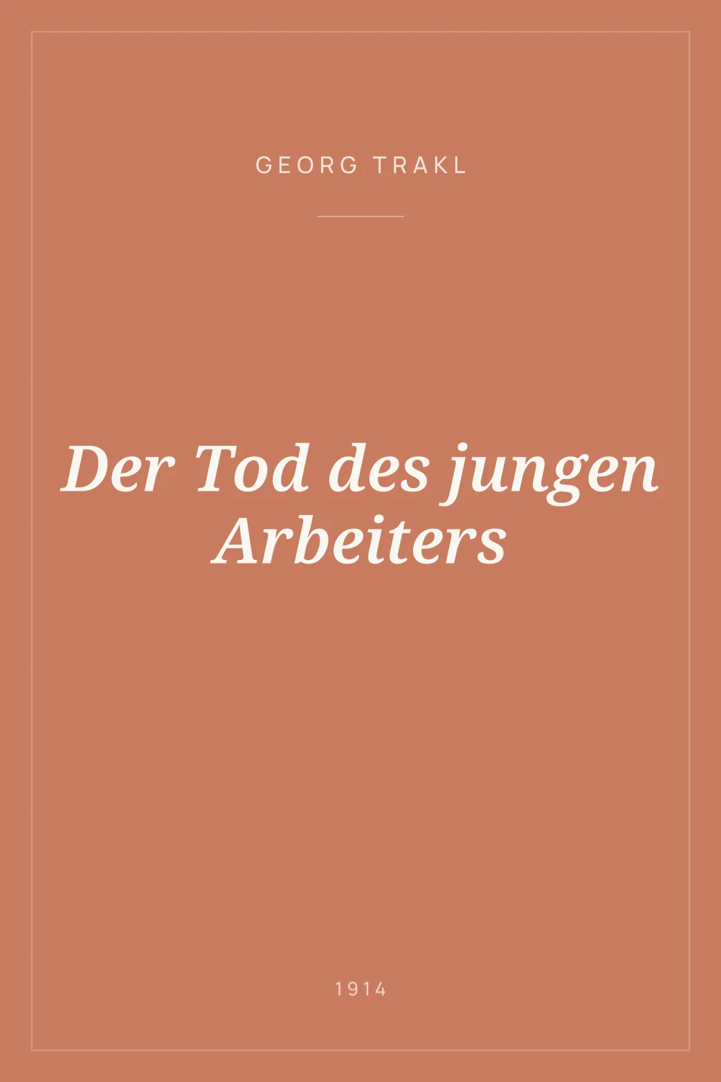 Portada de Der Tod des jungen Arbeiters