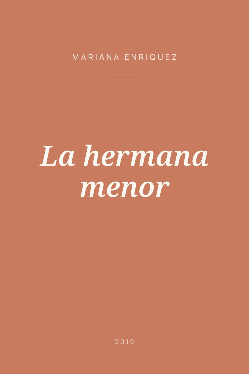 Portada de La hermana menor
