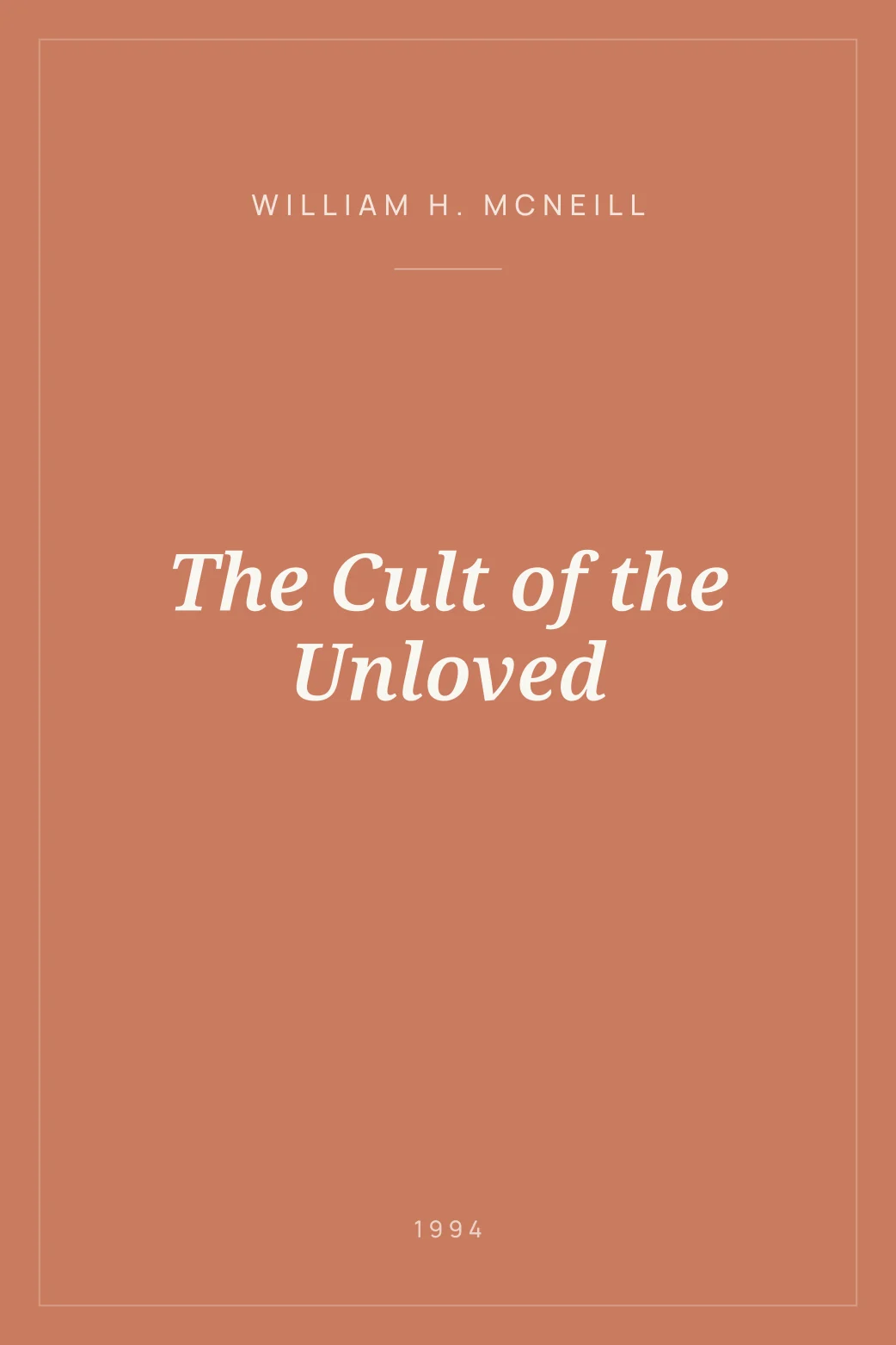 Portada de The Cult of the Unloved