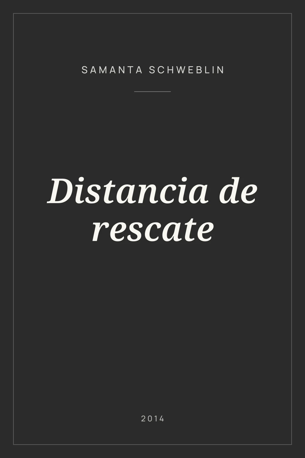 Portada de Distancia de rescate