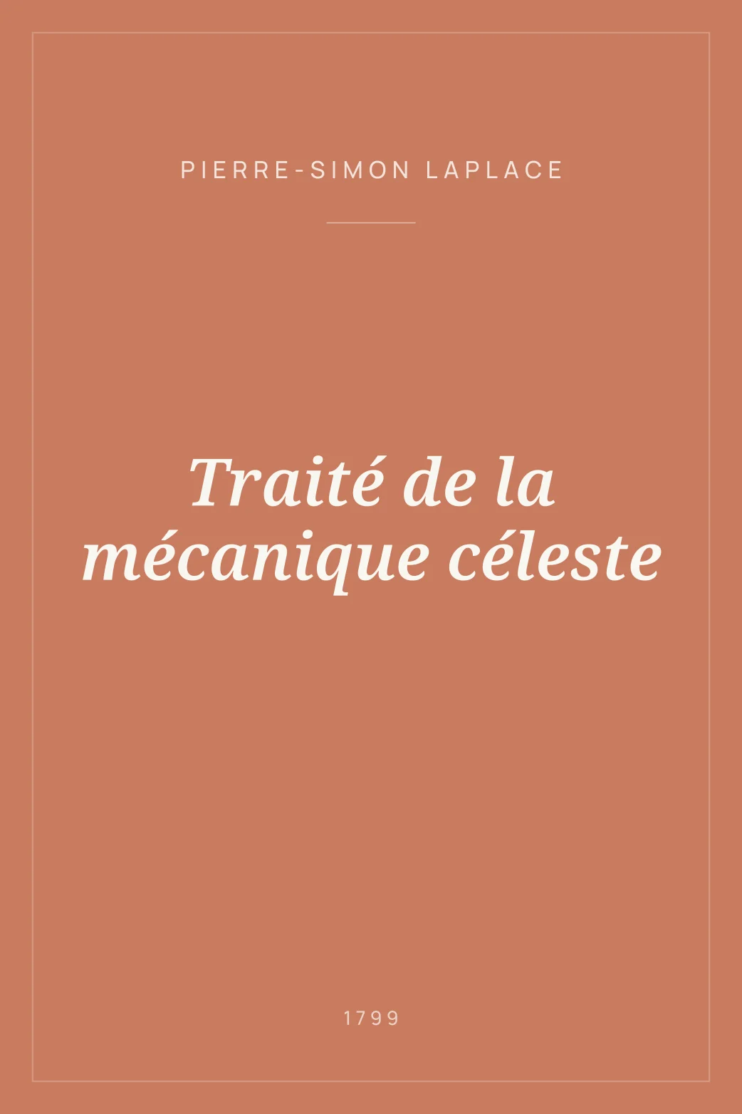 Portada de Traité de la mécanique céleste