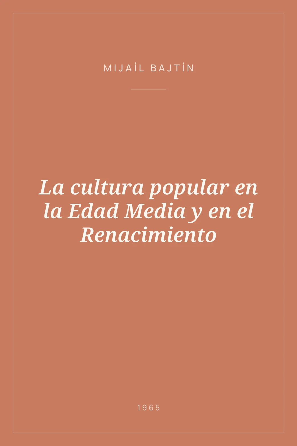 Portada de La cultura popular en la Edad Media y en el Renacimiento