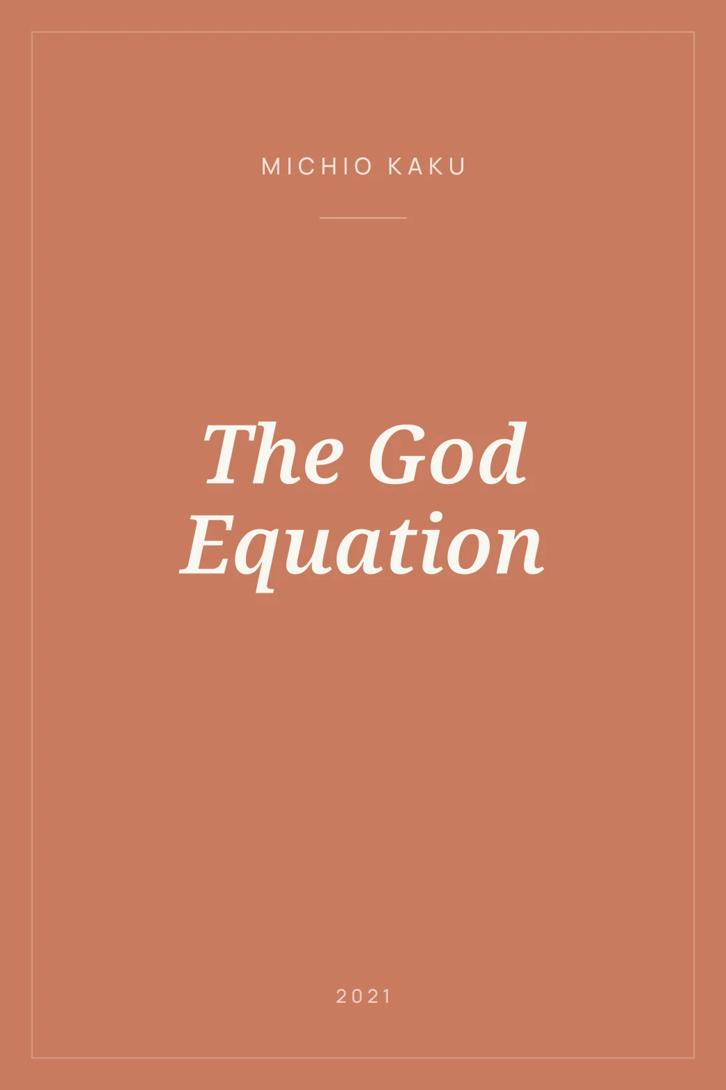 Portada de The God Equation