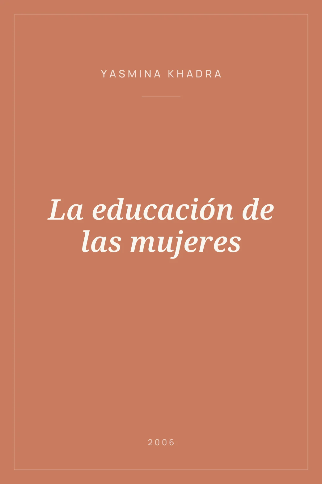 Portada de La educación de las mujeres