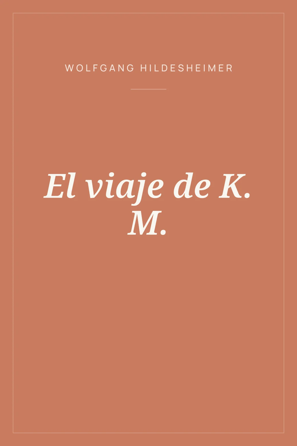 Portada de El viaje de K. M.