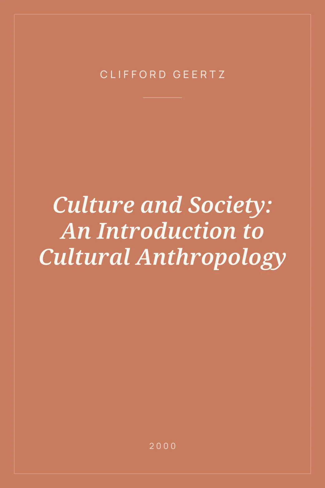 Portada de Culture and Society: An Introduction to Cultural Anthropology