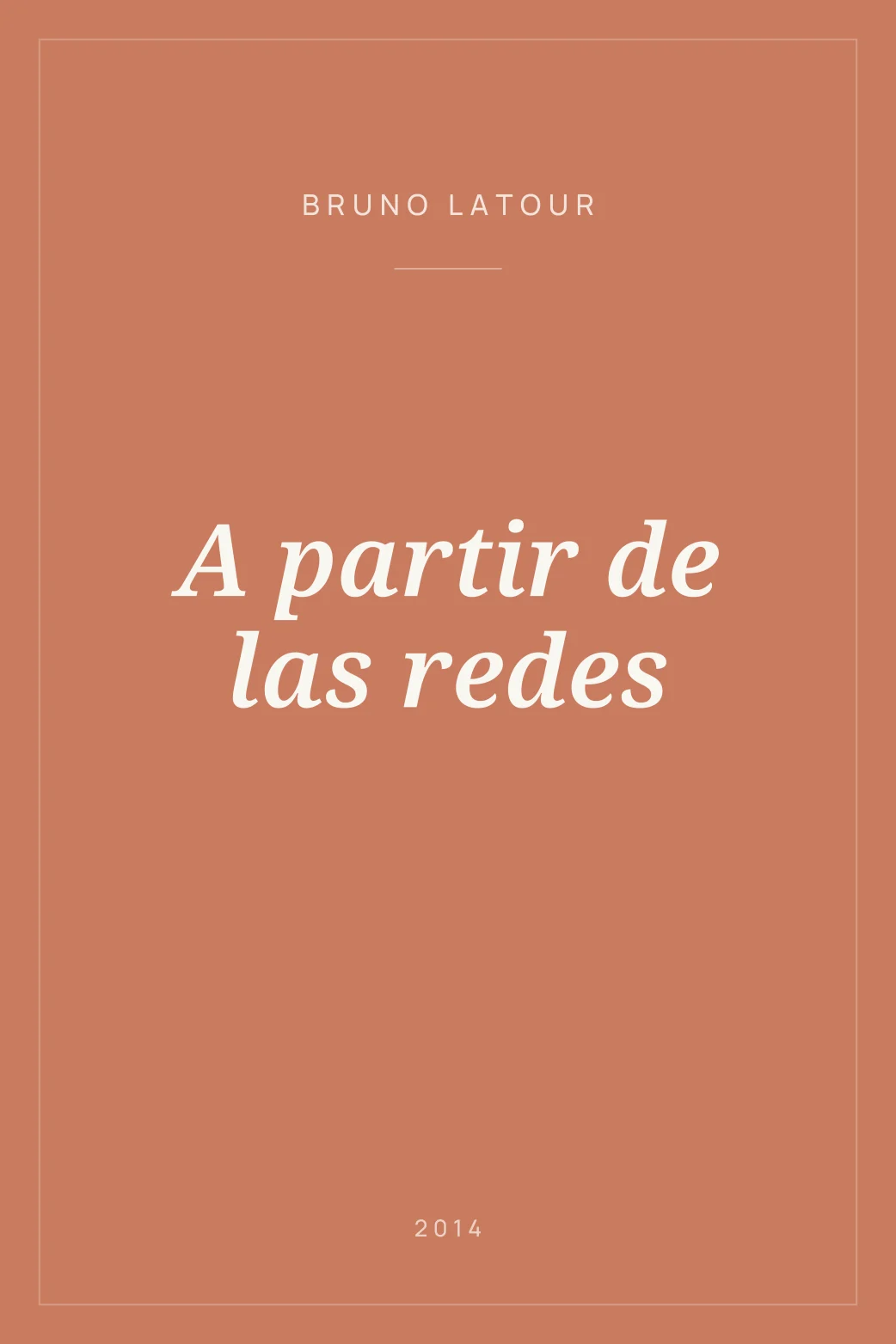 Portada de A partir de las redes