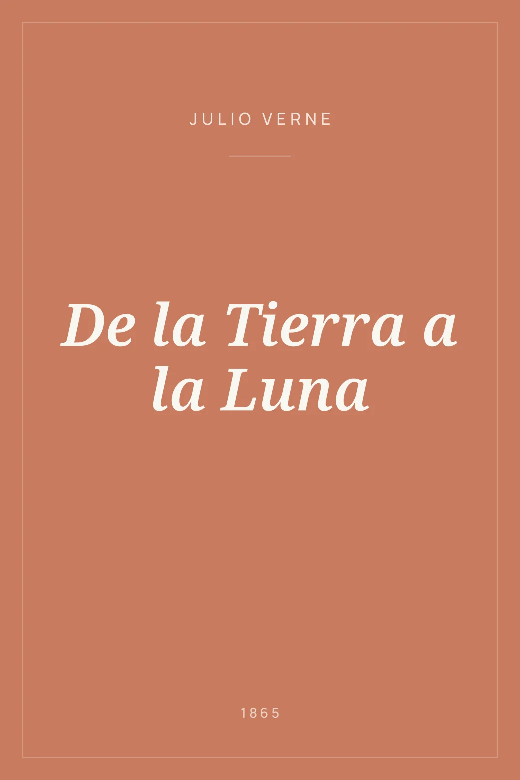 Portada de De la Tierra a la Luna