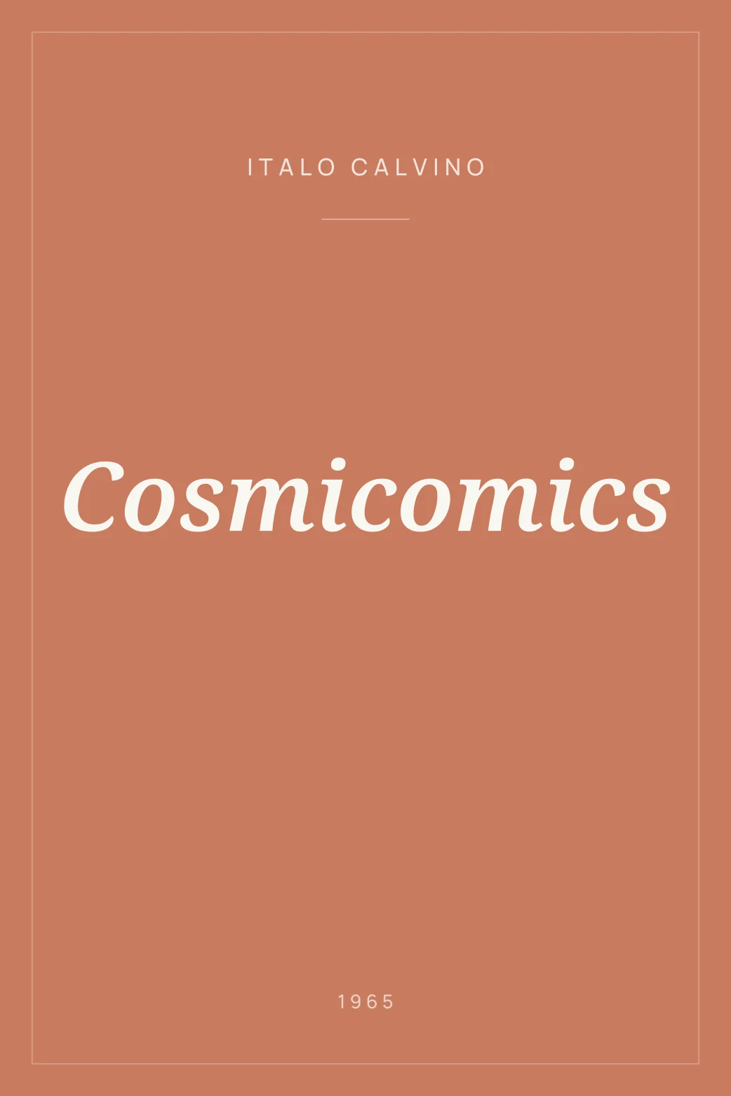 Portada de Cosmicomics