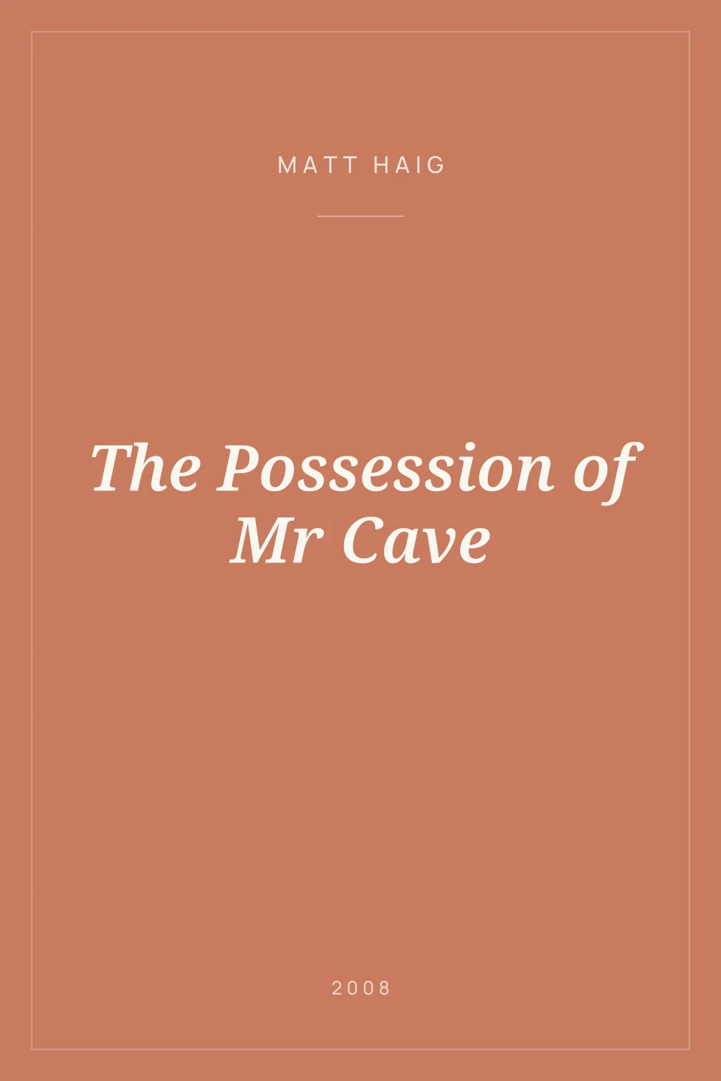 Portada de The Possession of Mr Cave