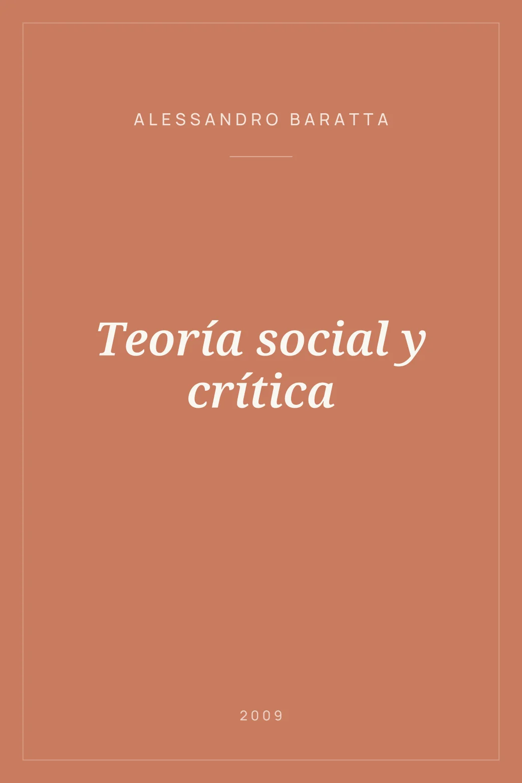 Portada de Teoría social y crítica
