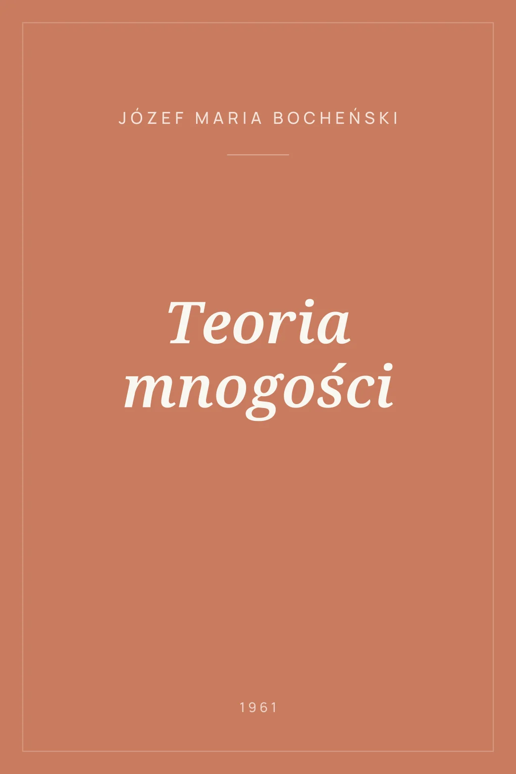 Portada de Teoria mnogości