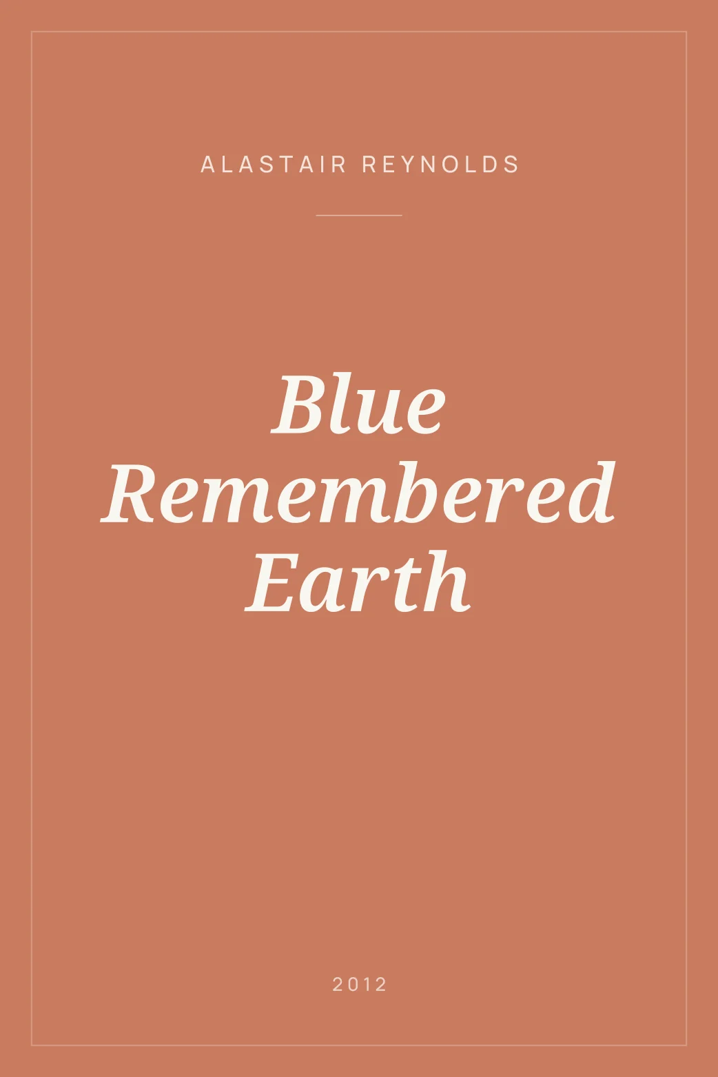 Portada de Blue Remembered Earth
