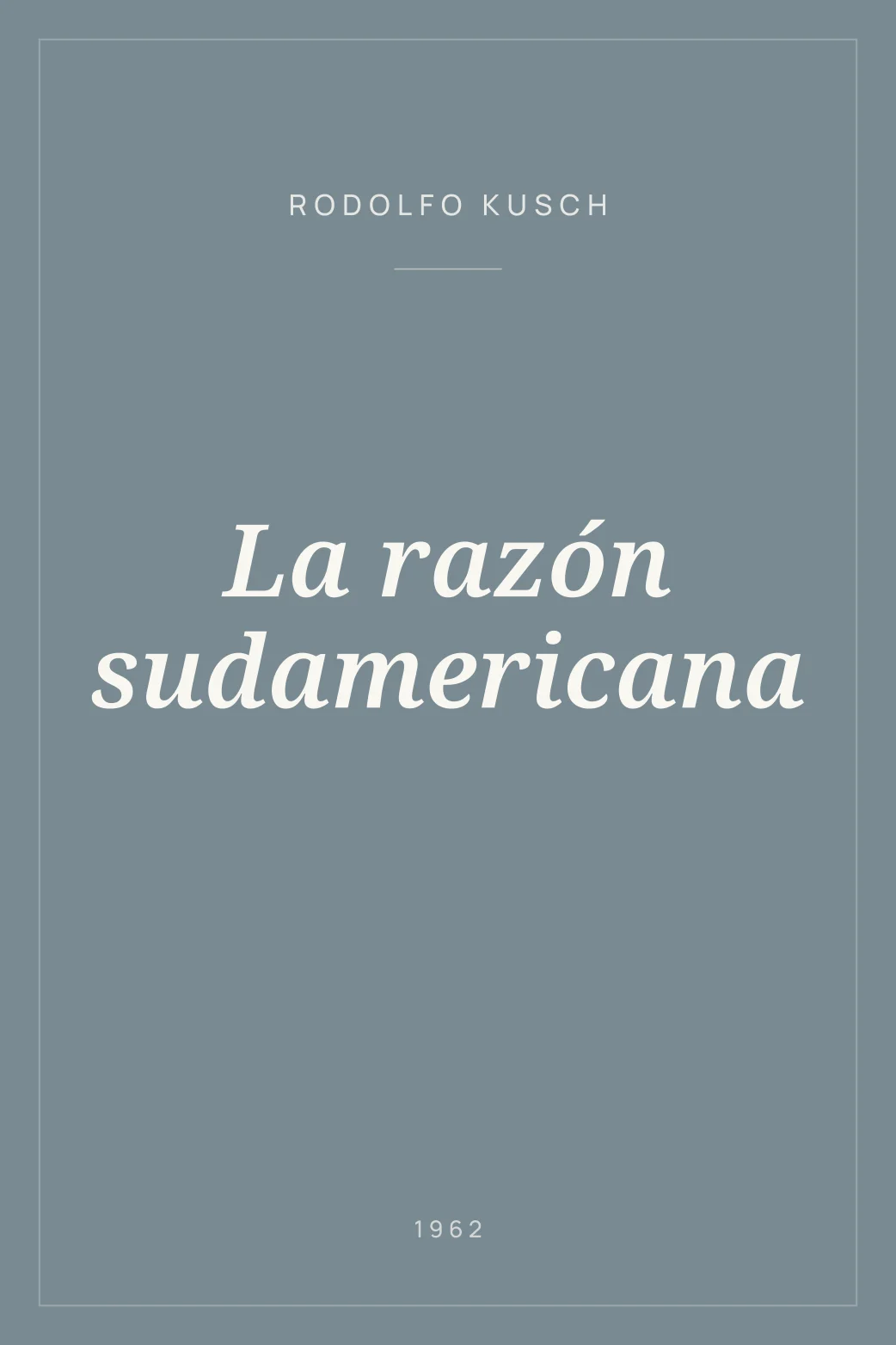 Portada de La razón sudamericana