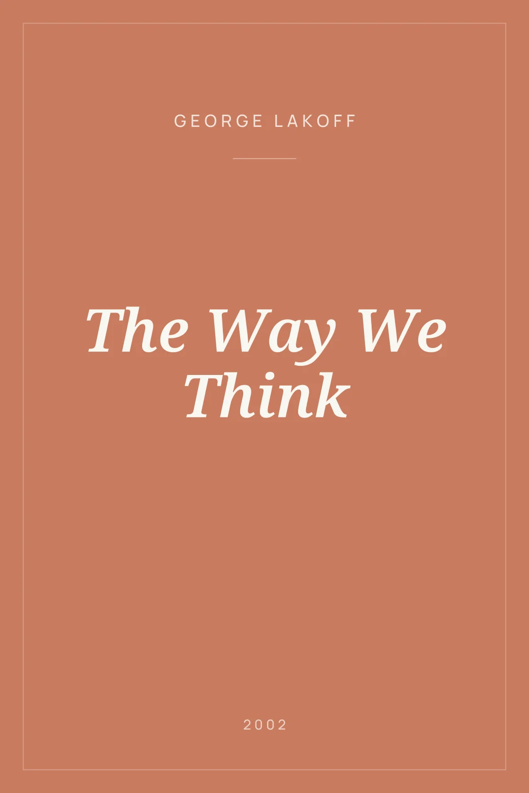 Portada de The Way We Think