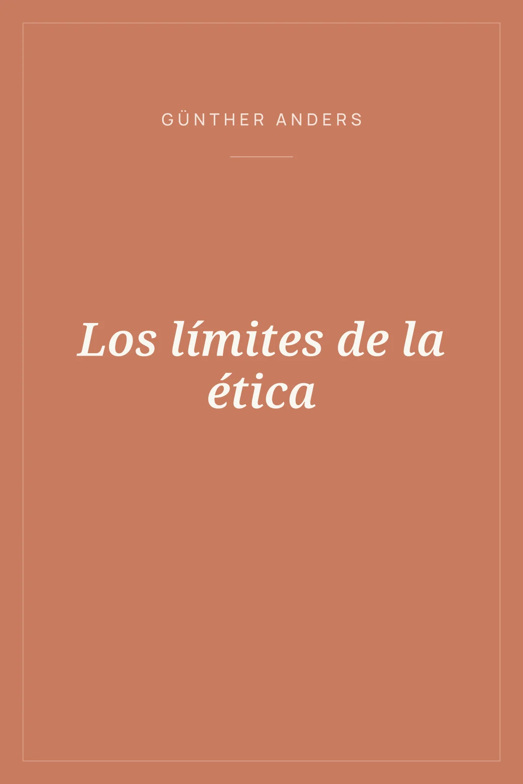Portada de Los límites de la ética