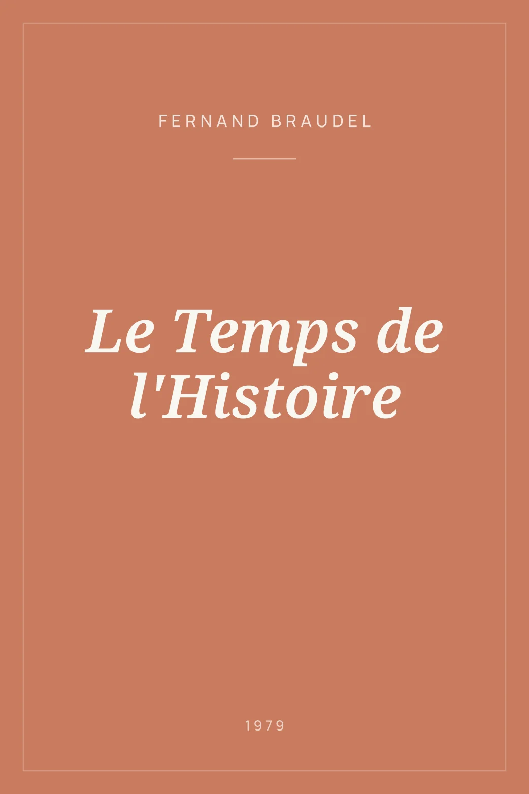 Portada de Le Temps de l'Histoire
