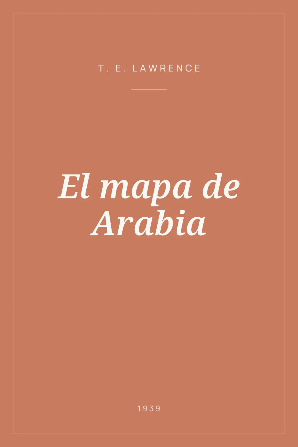 Portada de El mapa de Arabia