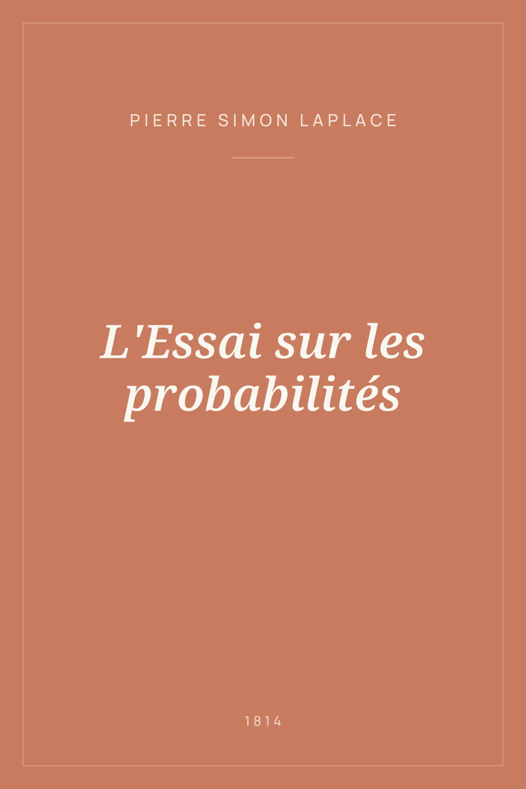 Portada de L'Essai sur les probabilités