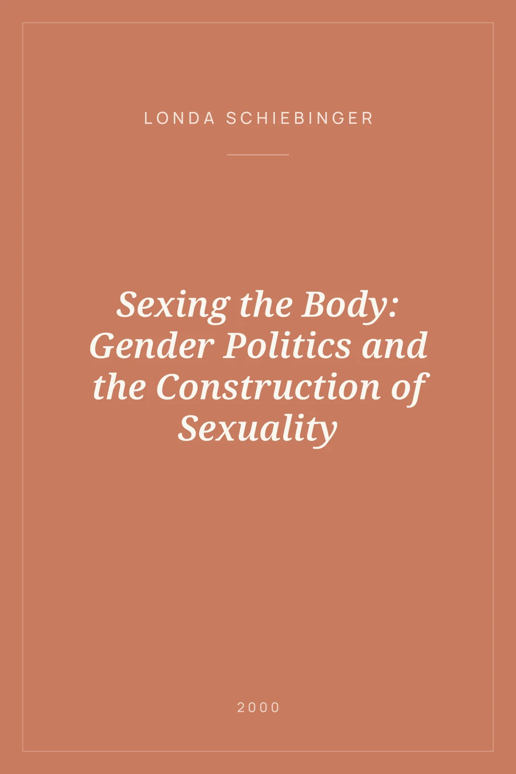 Portada de Sexing the Body: Gender Politics and the Construction of Sexuality
