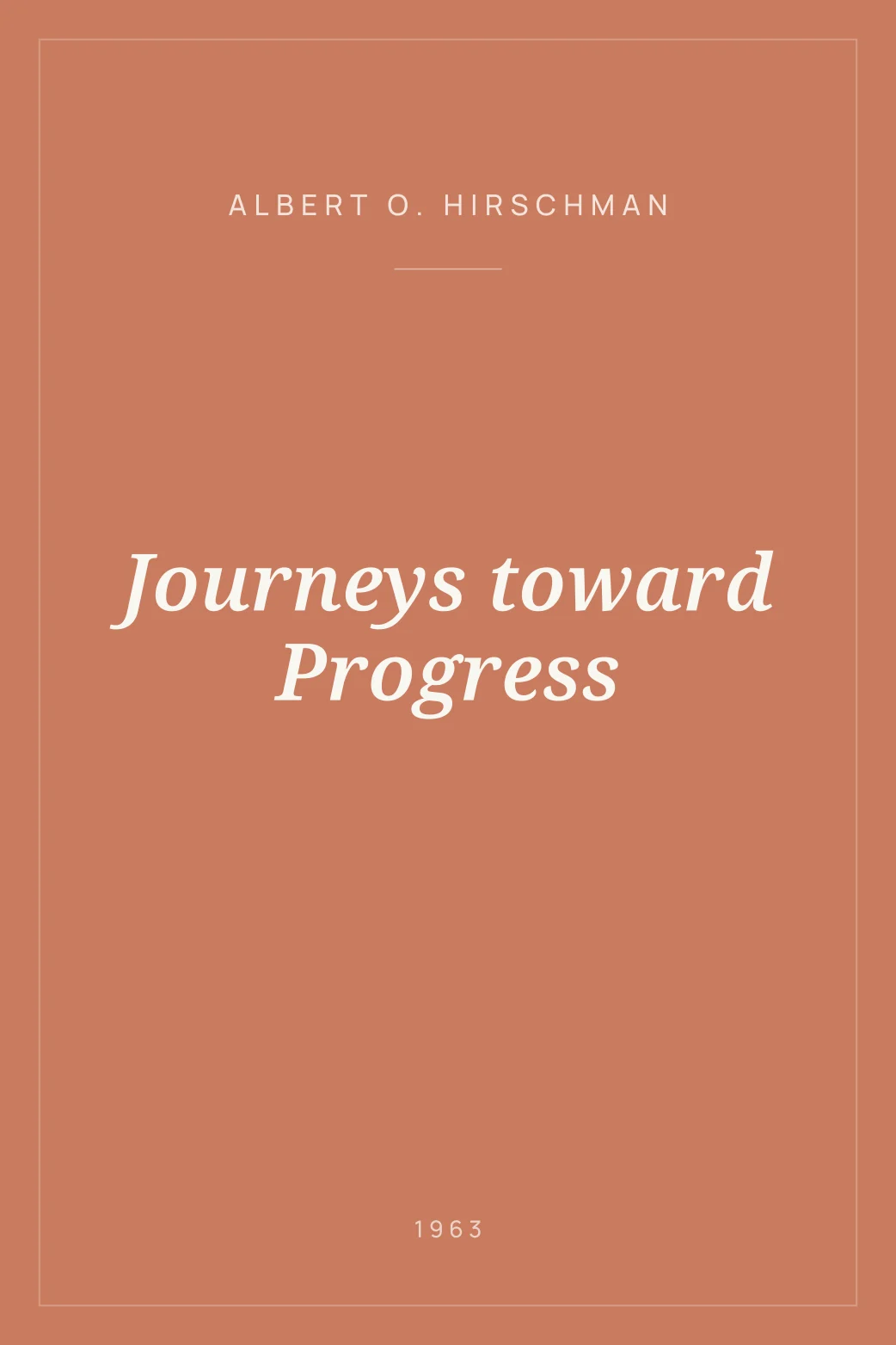 Portada de Journeys toward Progress