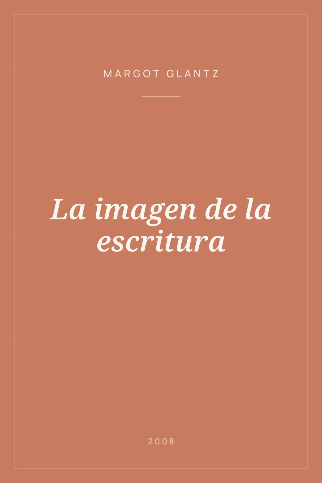 Portada de La imagen de la escritura
