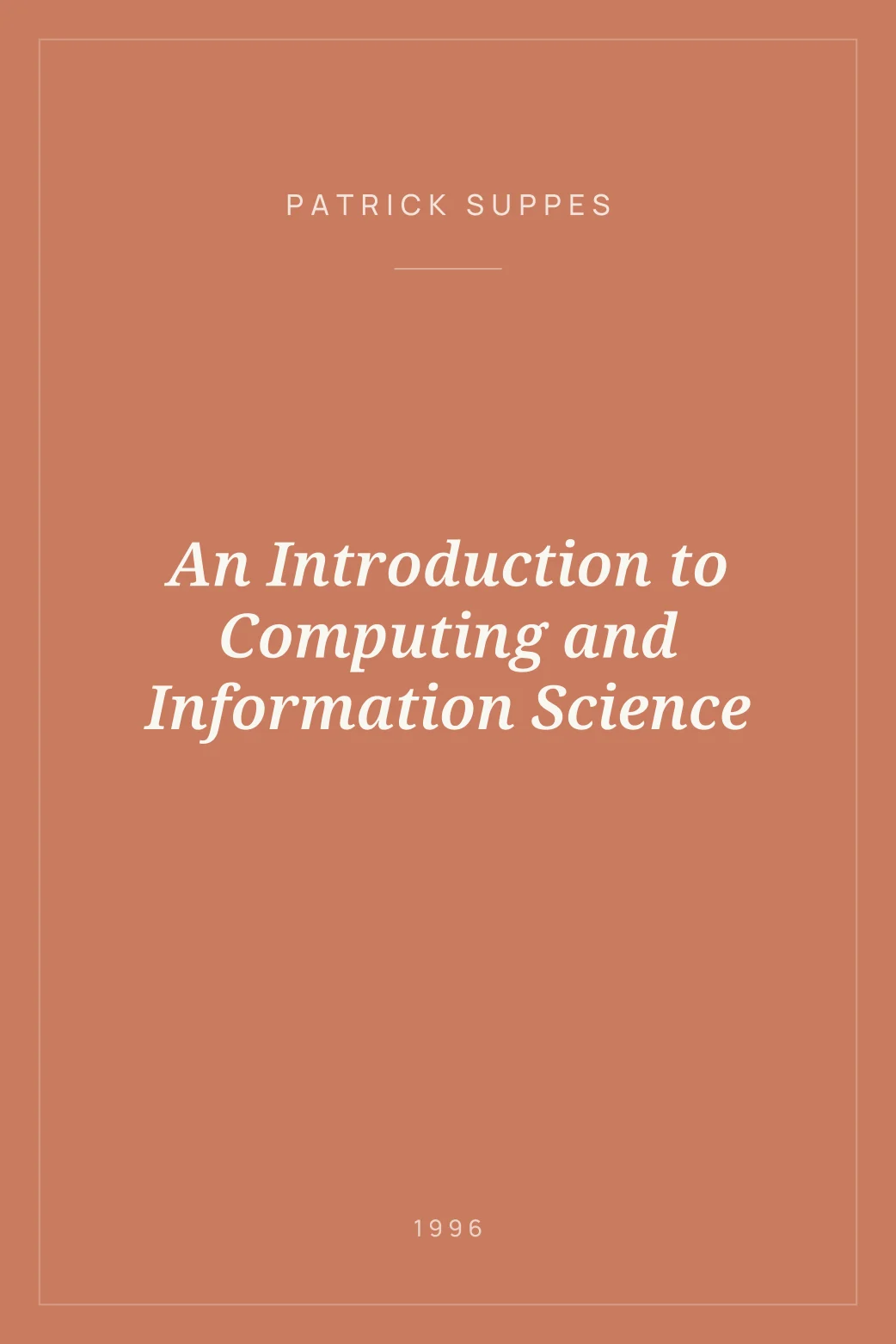 Portada de An Introduction to Computing and Information Science