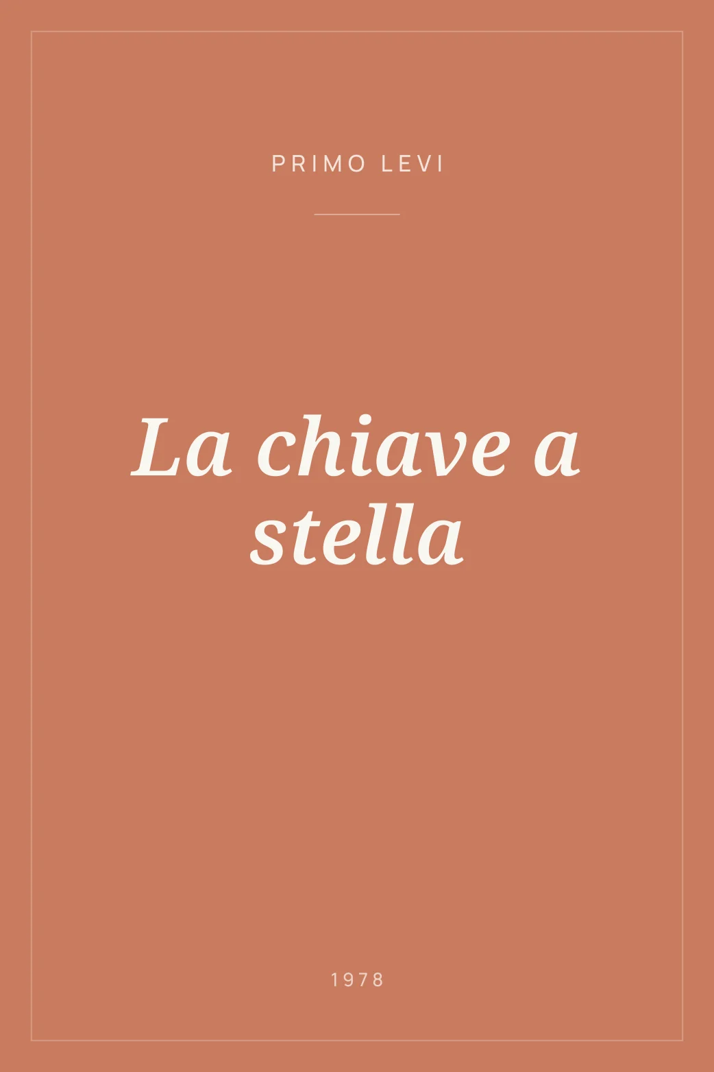 Portada de La chiave a stella