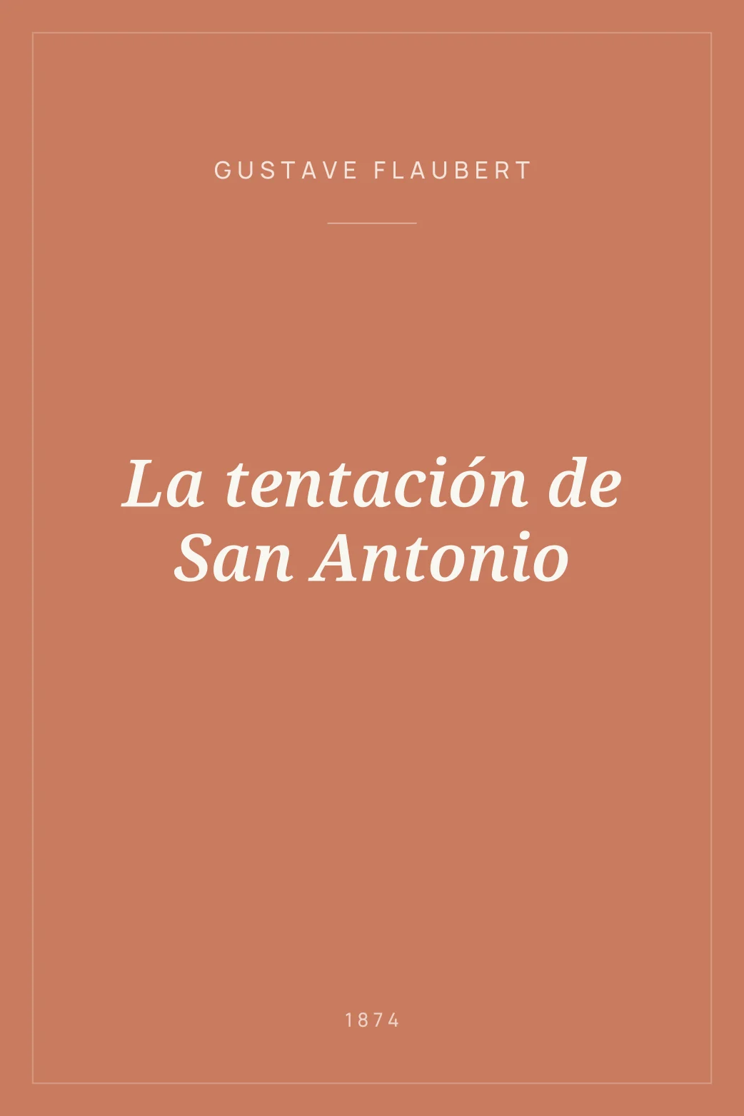 Portada de La tentación de San Antonio