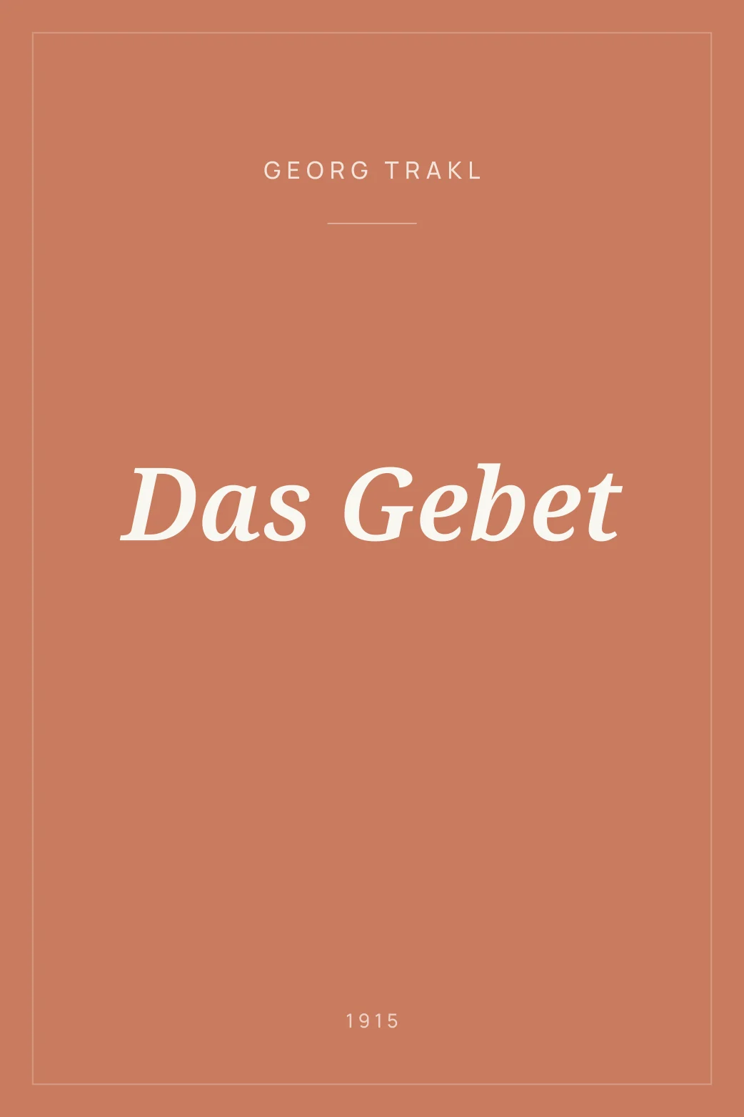 Portada de Das Gebet