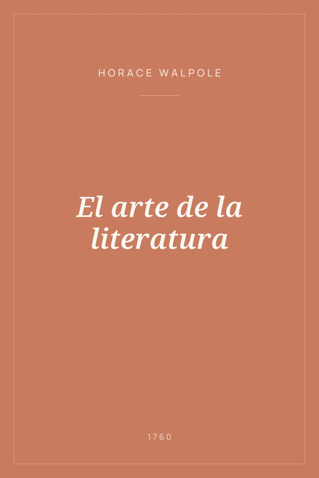 Portada de El arte de la literatura