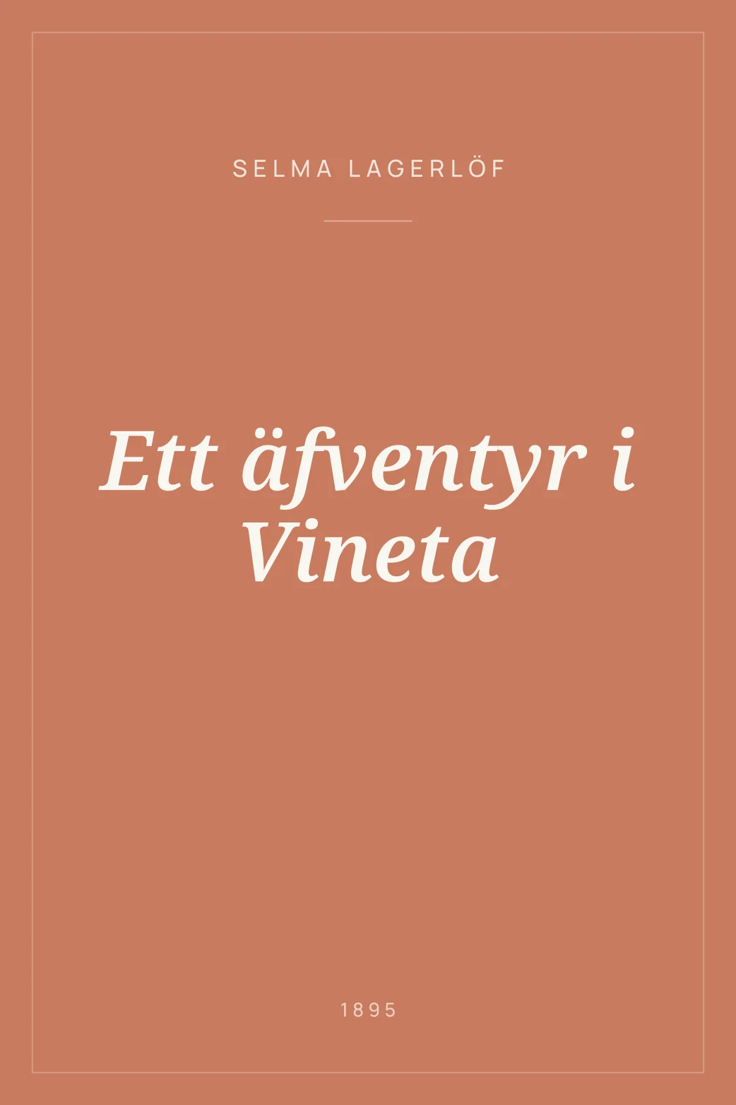 Portada de Ett äfventyr i Vineta