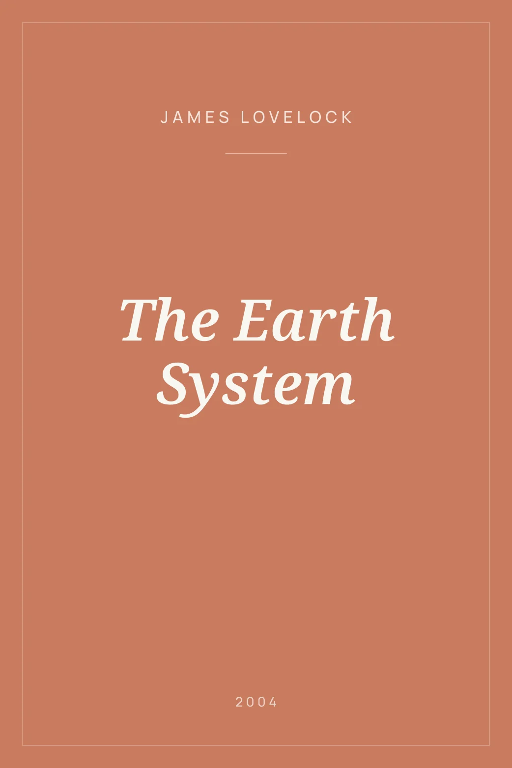 Portada de The Earth System