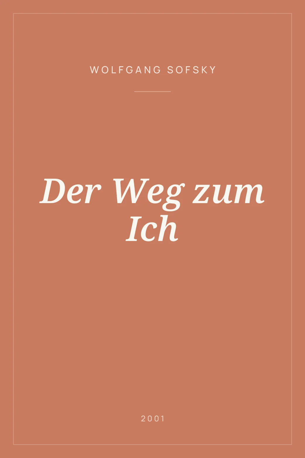 Portada de Der Weg zum Ich