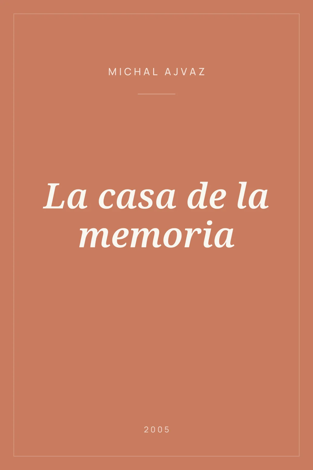 Portada de La casa de la memoria