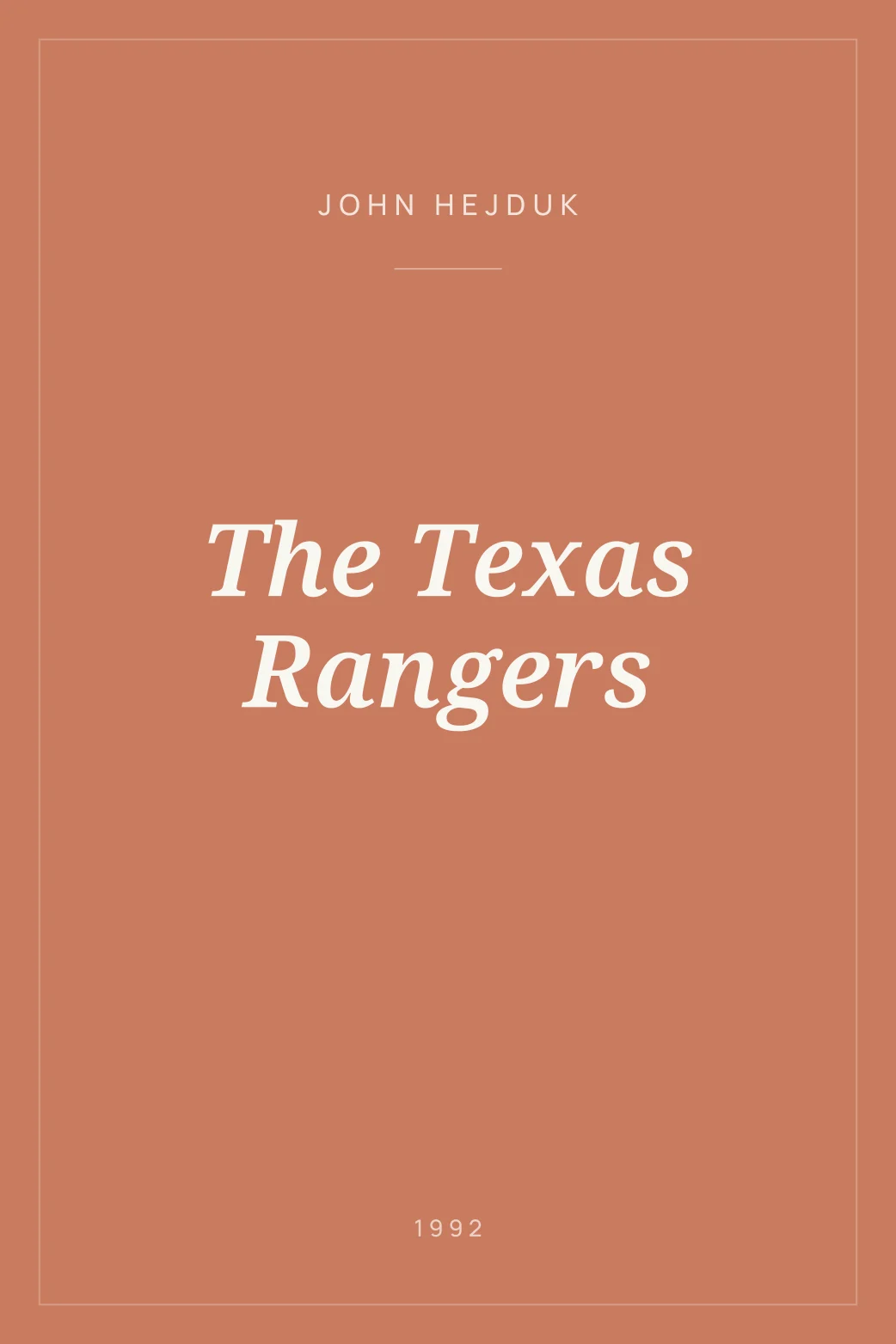 Portada de The Texas Rangers