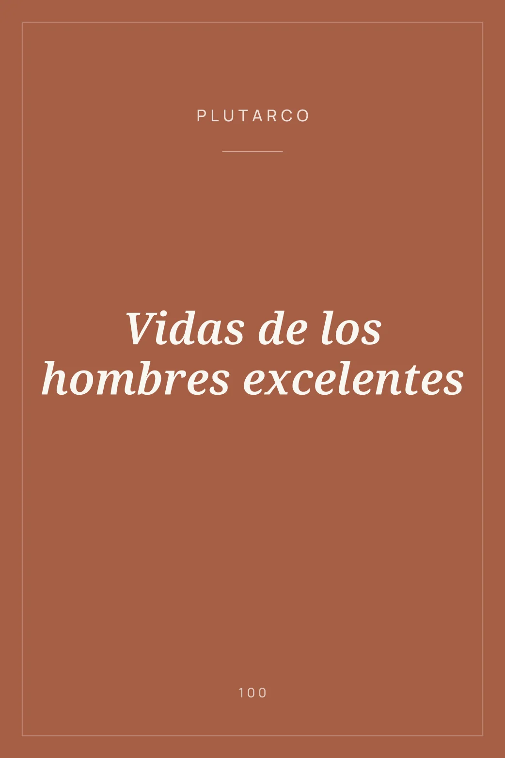 Portada de Vidas de los hombres excelentes
