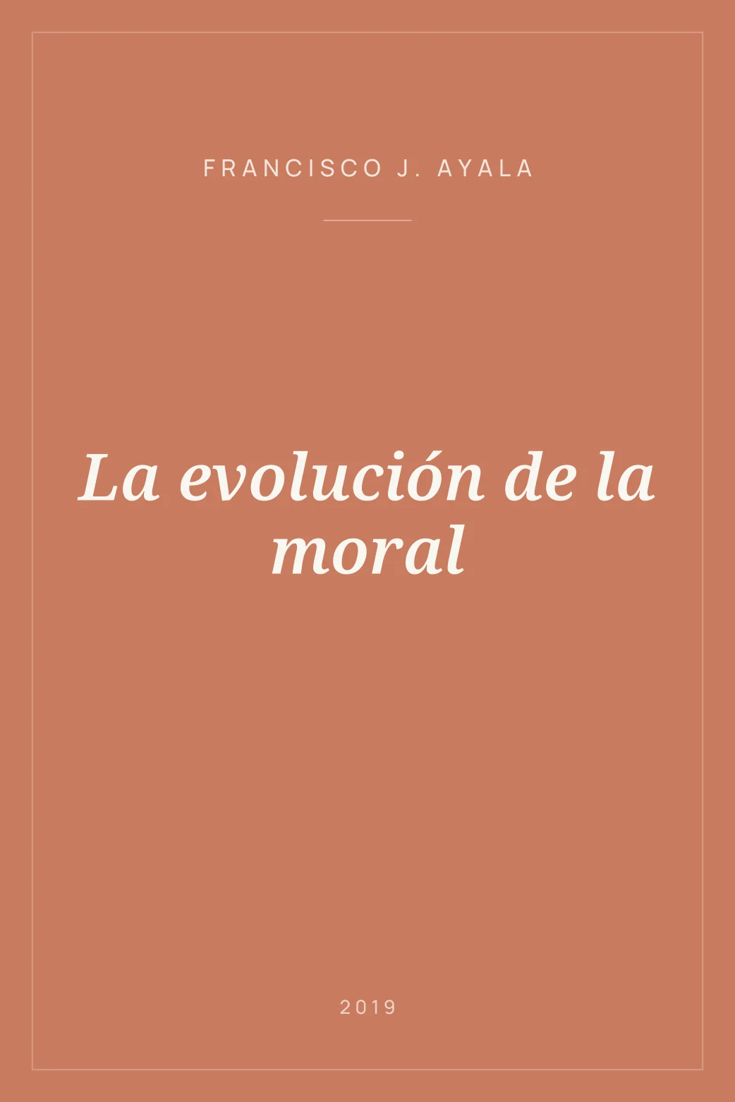 Portada de La evolución de la moral