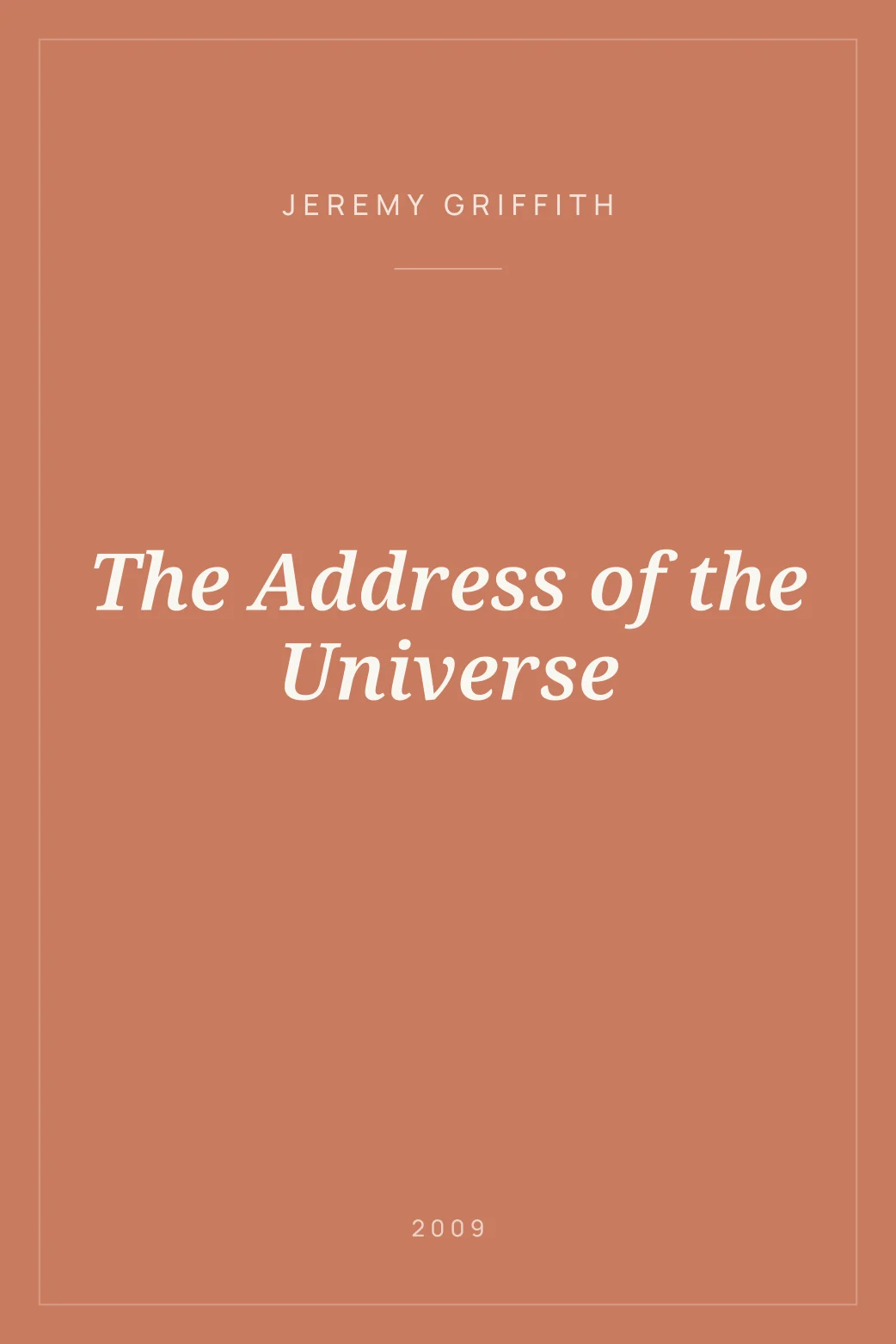 Portada de The Address of the Universe