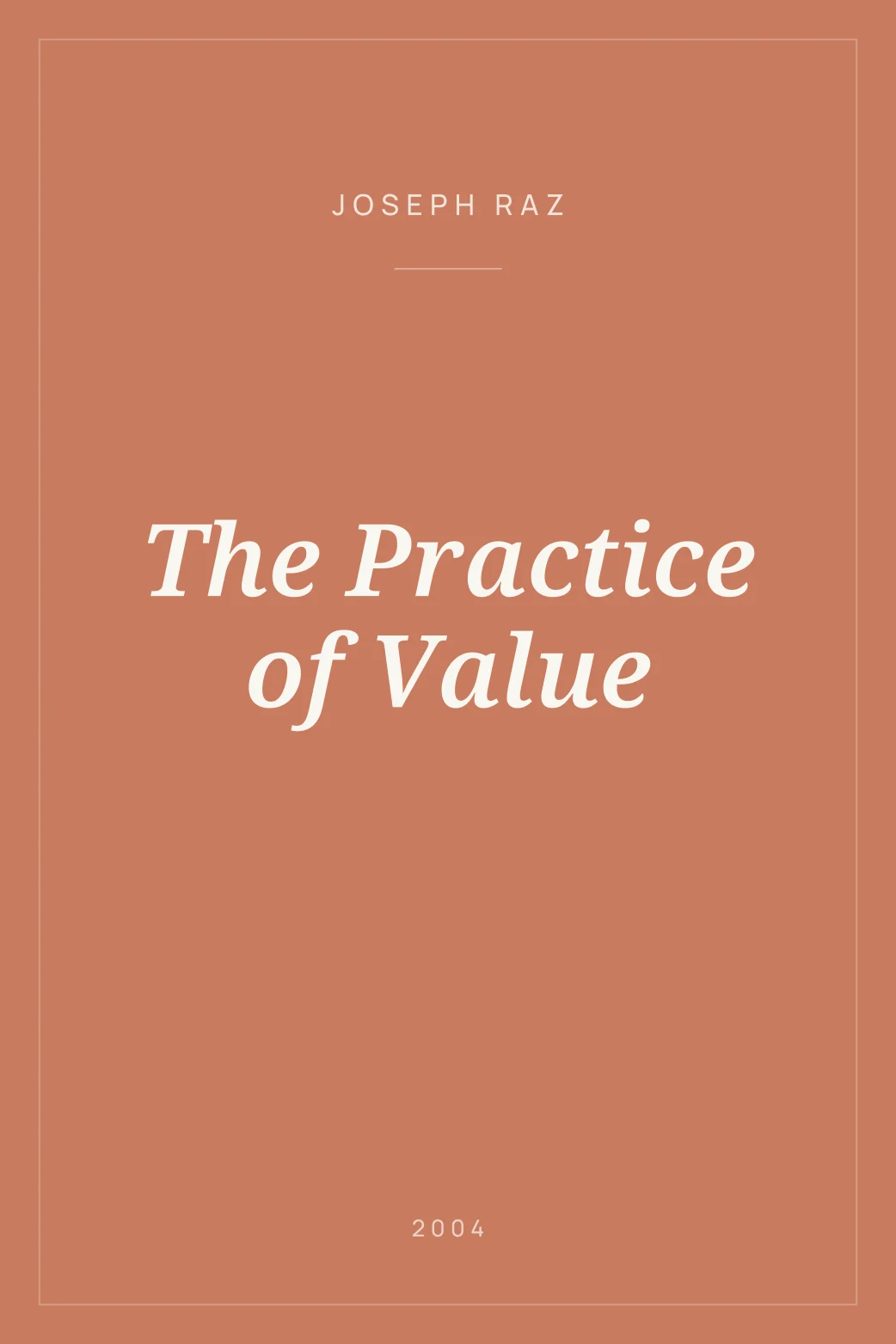 Portada de The Practice of Value