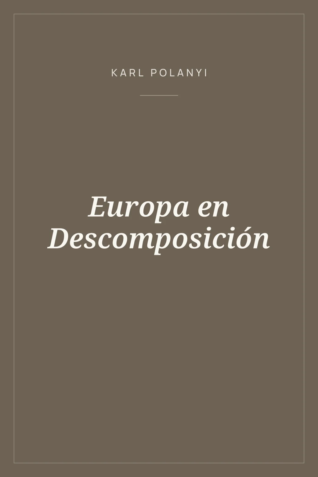Portada de Europa en Descomposición