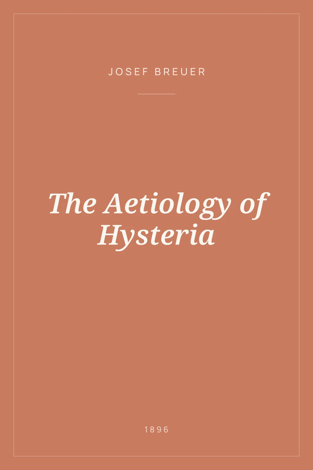 Portada de The Aetiology of Hysteria