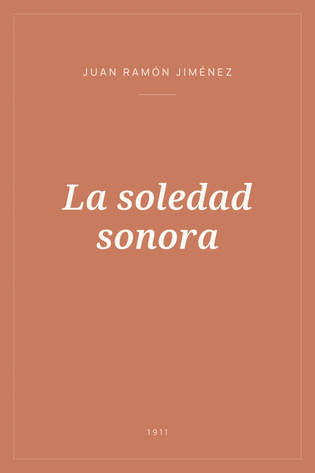 Portada de La soledad sonora