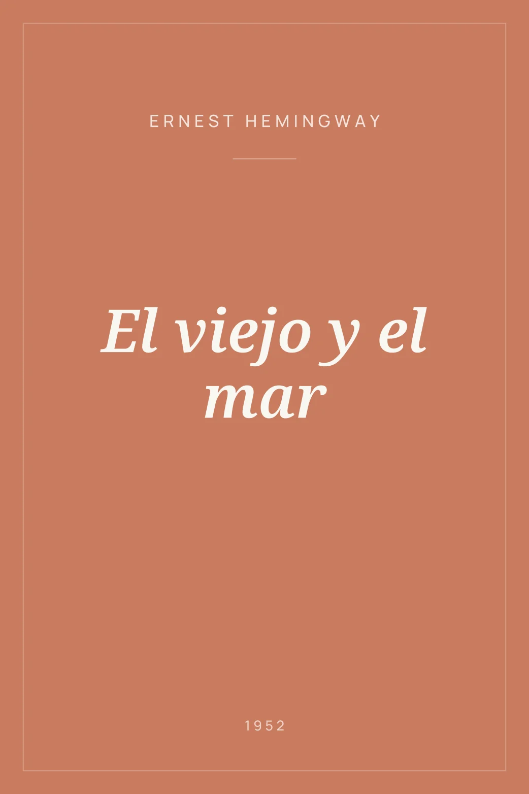 Portada de El viejo y el mar