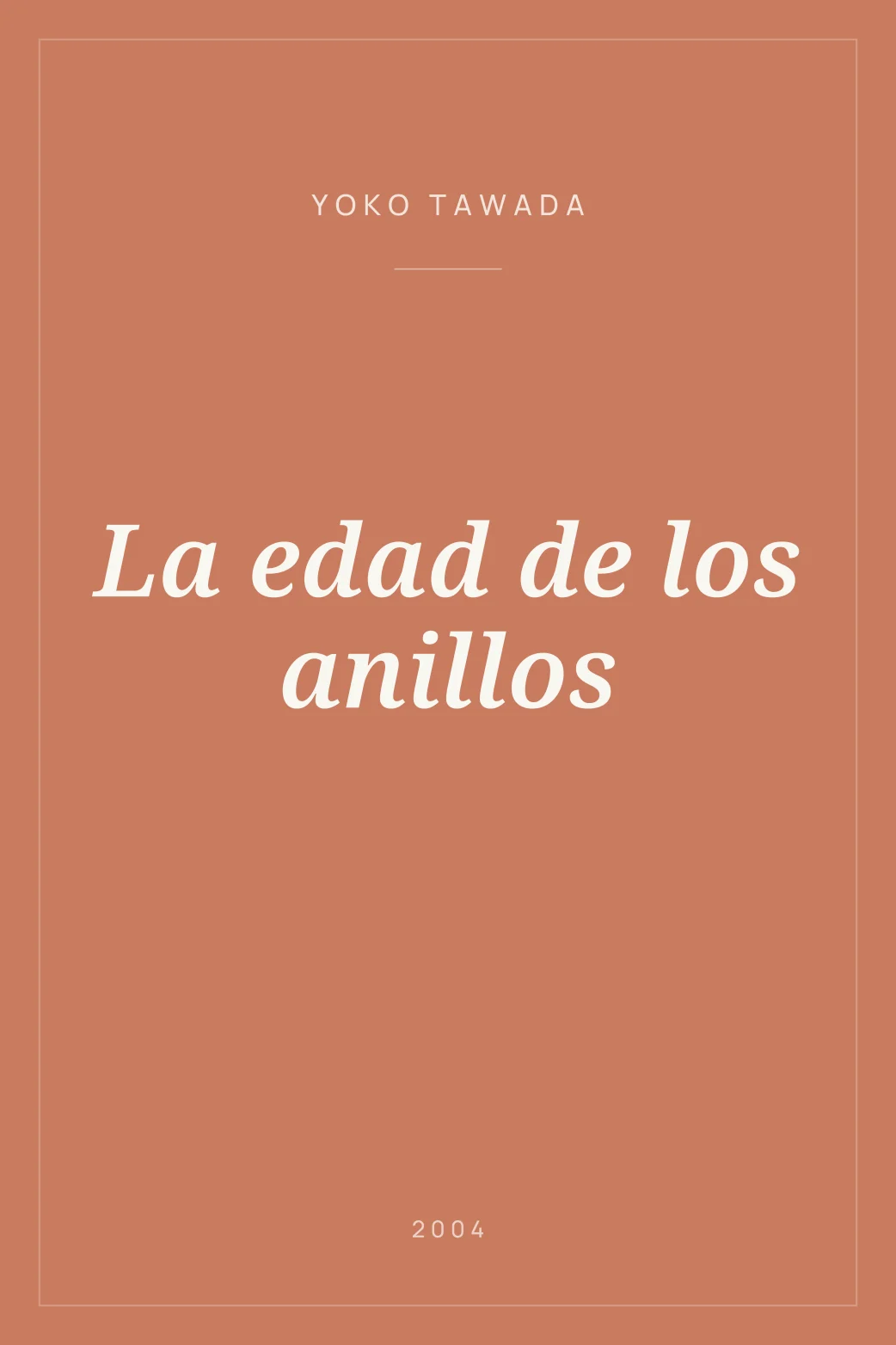 Portada de La edad de los anillos
