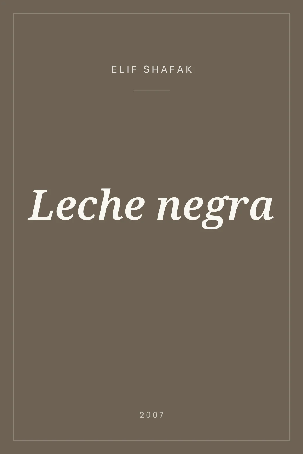 Portada de Leche negra