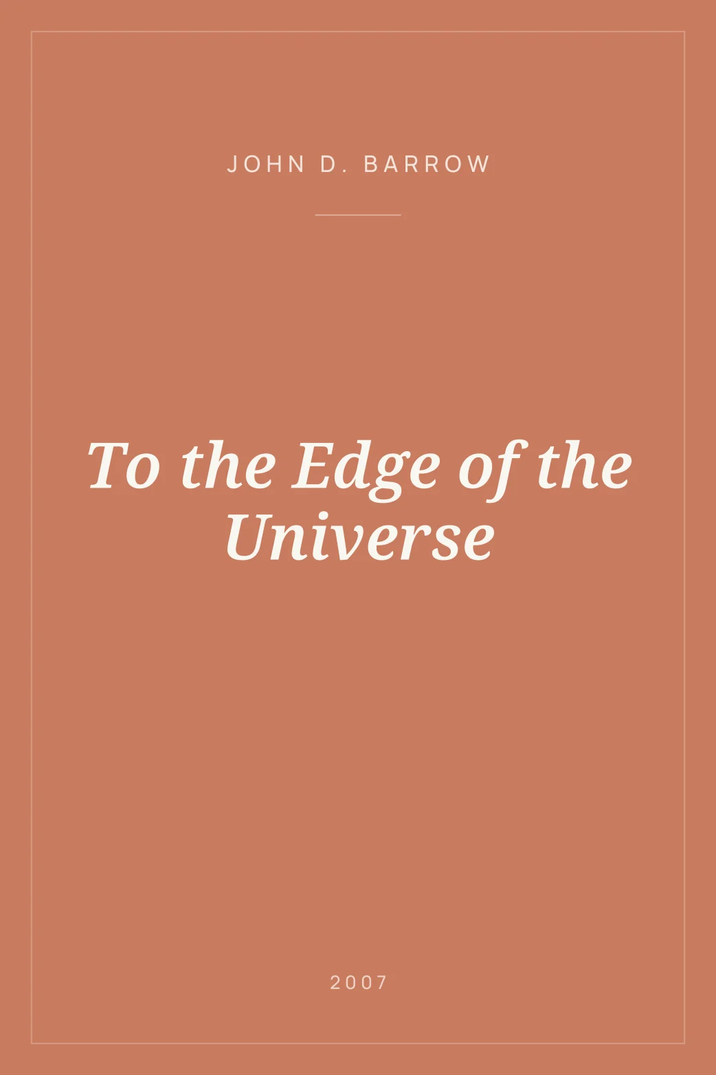 Portada de To the Edge of the Universe