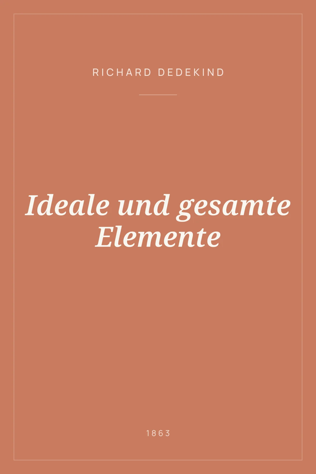 Portada de Ideale und gesamte Elemente