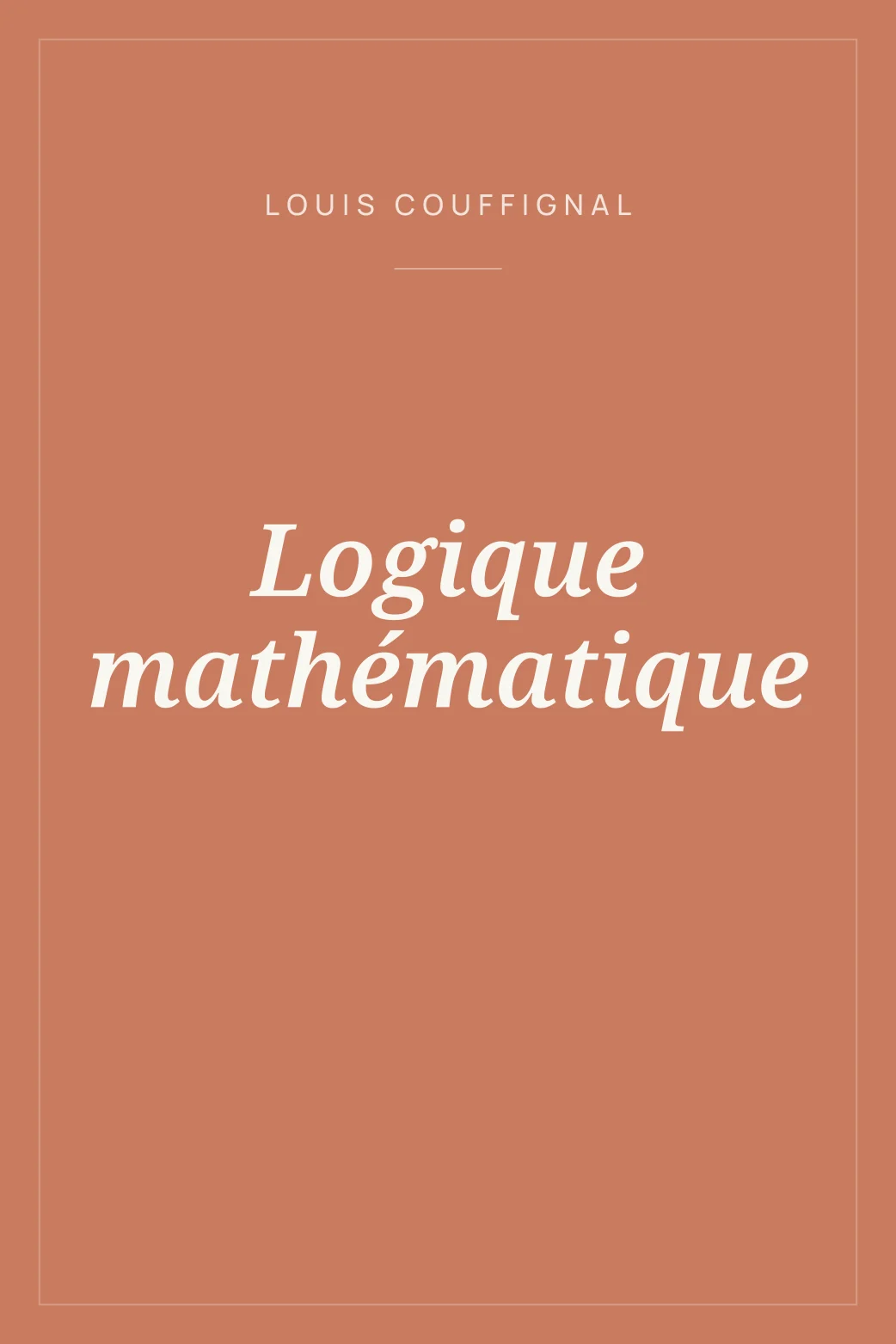 Portada de Logique mathématique