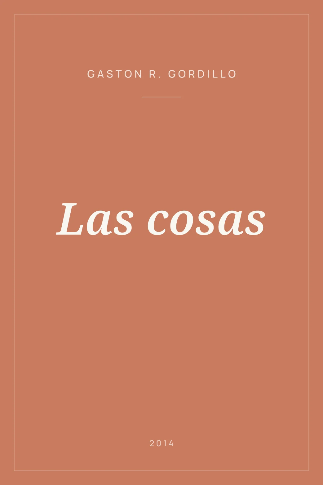 Portada de Las cosas